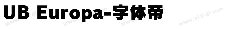 UB Europa字体转换